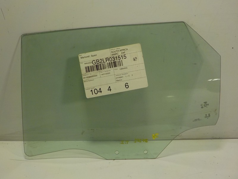 Recambio de cristal puerta trasero izquierdo para audi a1 sportback (gba) 1.0 tfsi referencia OEM IAM 82G845205  