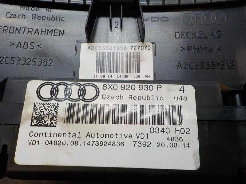 Recambio de cuadro instrumentos para audi a1 sportback (8xa) attraction referencia OEM IAM  8X0920930P 