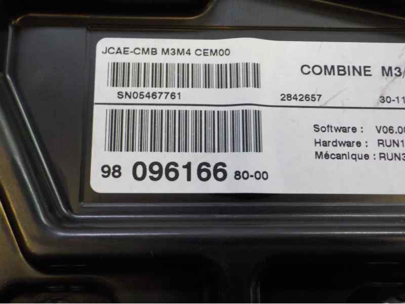 Recambio de cuadro instrumentos para citroen c-elysée 1.2 12v vti referencia OEM IAM  9809616680 