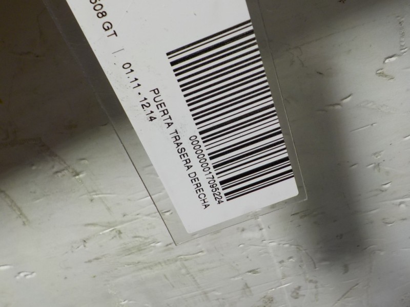 Recambio de puerta trasera derecha para peugeot 508 gt referencia OEM IAM  9008X3 