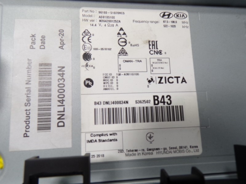 Recambio de sistema audio / radio cd para hyundai santa fe essence 2wd referencia OEM IAM 96160S1070VCS 96160S1070VCS 