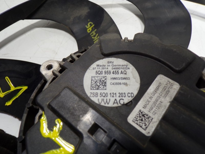 Recambio de electroventilador para volkswagen golf vii variant 1.6 tdi dpf referencia OEM IAM 5Q0959455AQ 5Q0121203CD 