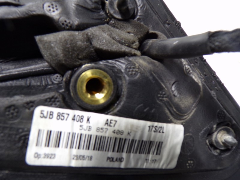 Recambio de espejo derecho para seat toledo (kg3) 1.6 tdi referencia OEM IAM 5JB857408K 5JB857508E9B9 5JA857522C