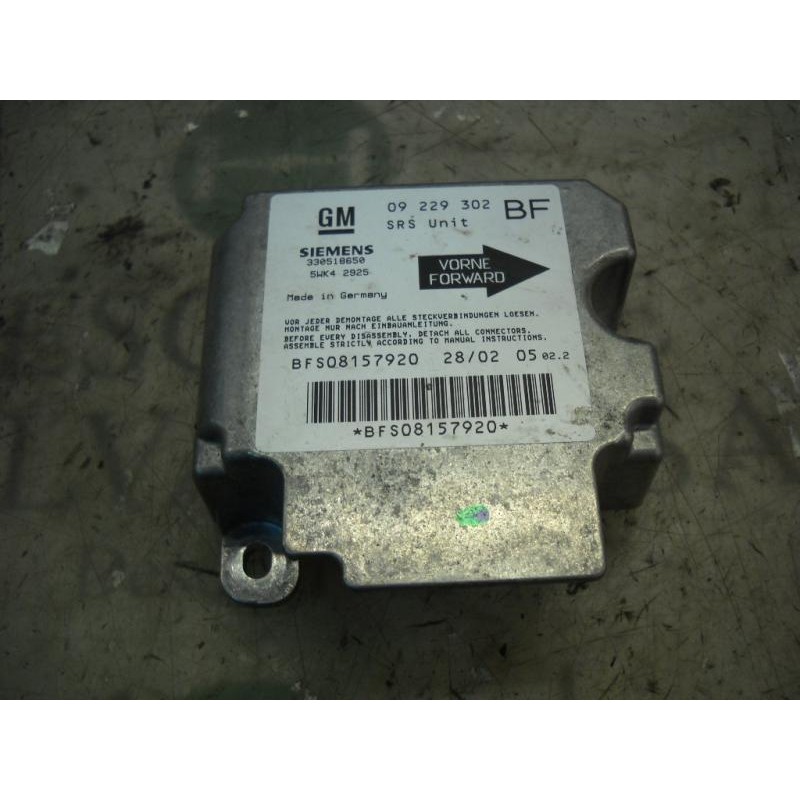 Recambio de centralita airbag para opel astra g berlina 1.6 cat (z 16 se / l55) referencia OEM IAM   