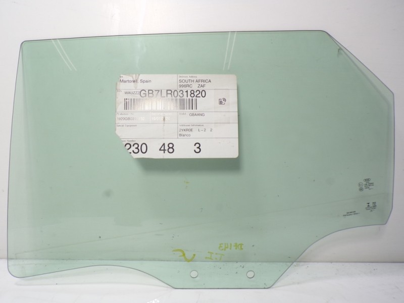 Recambio de cristal puerta trasero izquierdo para audi a1 sportback (gba) 1.0 tfsi referencia OEM IAM 82G845205  