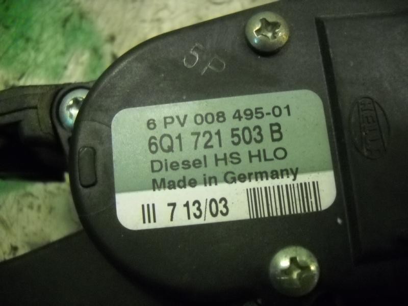 Recambio de potenciometro pedal para seat ibiza (6l1) 1.9 sdi referencia OEM IAM 6Q1721503F 6Q1721503B 