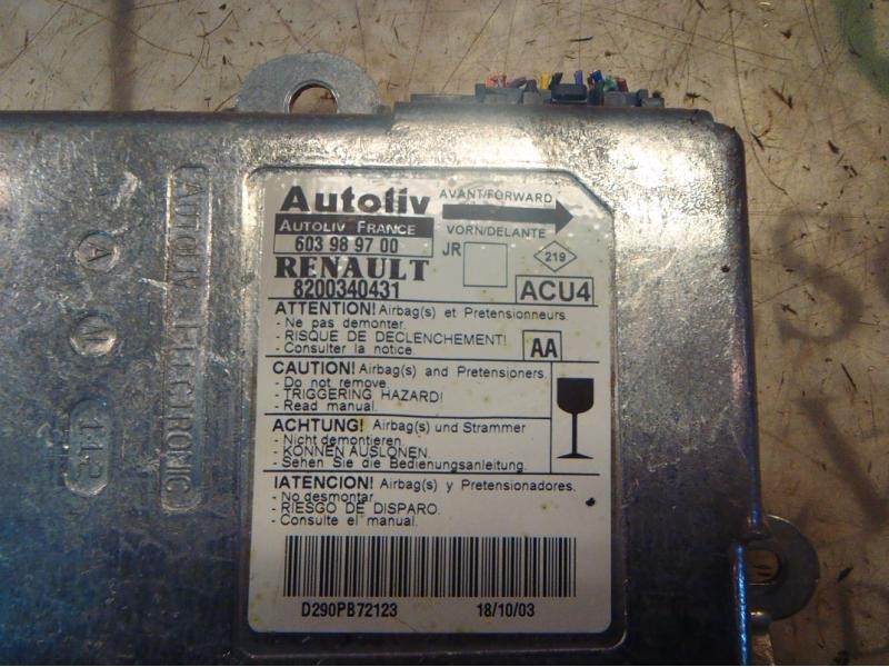 Recambio de centralita airbag para renault scenic ii pack authentique referencia OEM IAM   