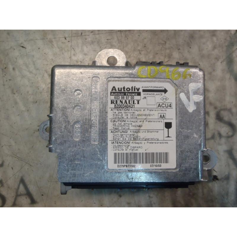 Recambio de centralita airbag para renault scenic ii confort authentique referencia OEM IAM   