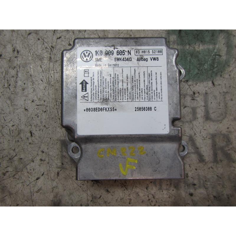 Recambio de centralita airbag para volkswagen golf plus (5m1) 2.0 tdi referencia OEM IAM 1K0909605T01D 1K0909605N 5WK43413