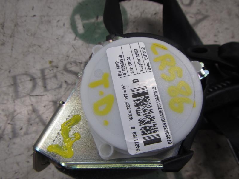 Recambio de cinturon seguridad trasero derecho para fiat bravo (198) 1.4 16v cat referencia OEM IAM 735553891  