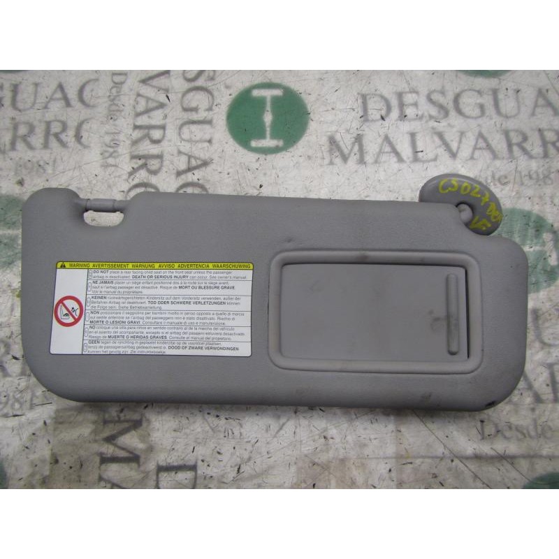 Recambio de parasol derecho para toyota yaris (ksp9/scp9/nlp9) sol referencia OEM IAM 743100D270B0  