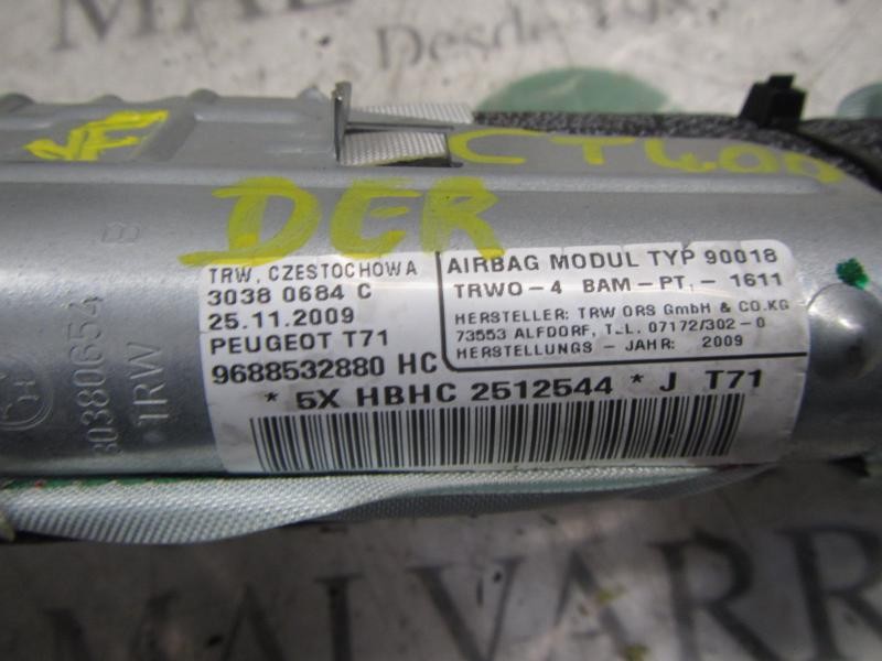 Recambio de airbag cortina delantero derecho para peugeot 308 sw sport referencia OEM IAM   
