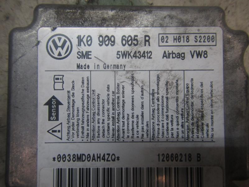 Recambio de centralita airbag para volkswagen golf v berlina (1k1) 2.0 tdi referencia OEM IAM 1K0909605T037 1K0909605R 