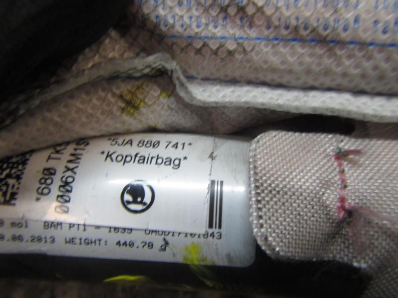Recambio de airbag cortina delantero izquierdo para skoda rapid active referencia OEM IAM 5JA880741 5JA880741 