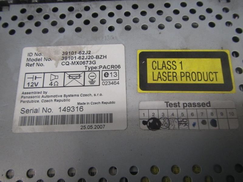 Recambio de sistema audio / radio cd para suzuki swift berlina (mz) gl (5-ptas.) referencia OEM IAM 3910162J00BHZ 3910162J2 