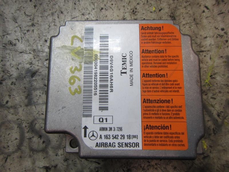 Recambio de centralita airbag para mercedes-benz clase m (w163) 270 cdi (163.113) referencia OEM IAM A1635422218 A1635422918 