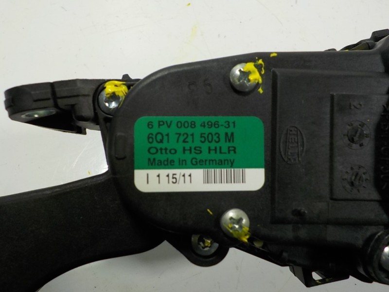 Recambio de potenciometro pedal para volkswagen polo (6r1) 1.2 12v referencia OEM IAM 6Q1721503M 6Q1721503M 