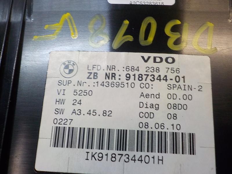 Recambio de cuadro instrumentos para bmw serie 3 coupe (e92) 320d referencia OEM IAM 62109316127 918734401 