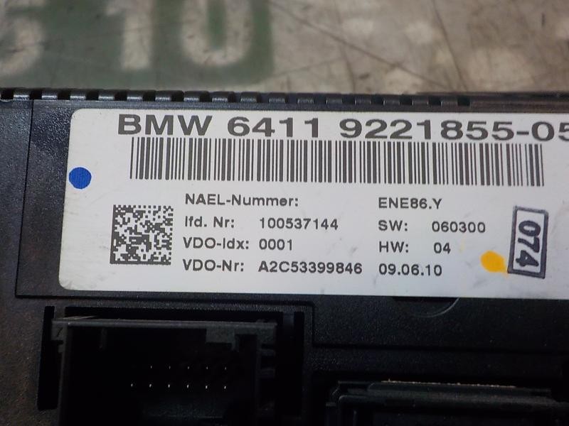 Recambio de mando climatizador para bmw serie 3 coupe (e92) 320d referencia OEM IAM 64119292267 64119221853 