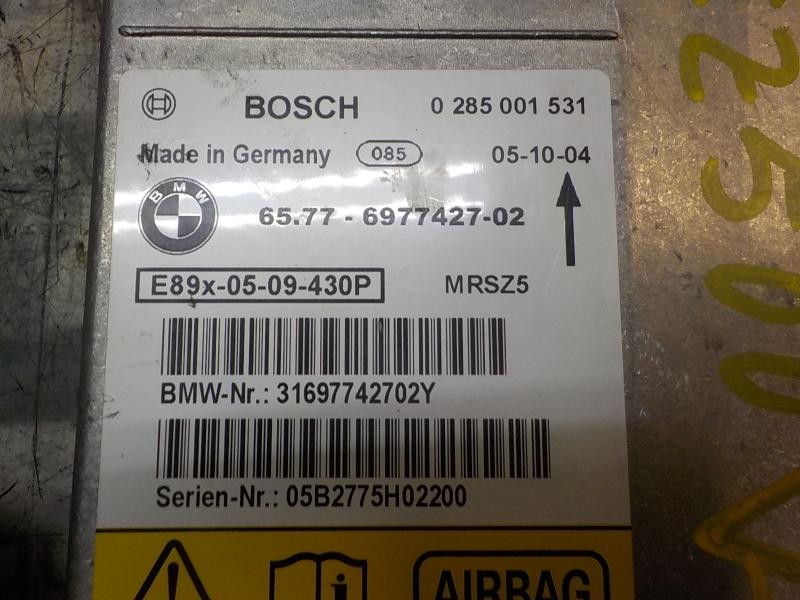 Recambio de centralita airbag para bmw serie 1 berlina (e81/e87) 118d referencia OEM IAM 65779184432 65776977427 0285001531
