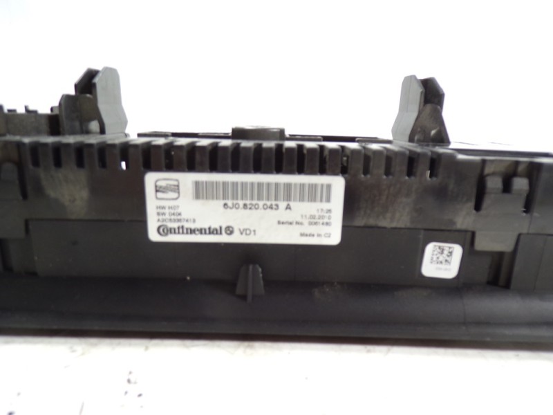 Recambio de mando climatizador para seat ibiza (6j5) 1.6 tdi referencia OEM IAM 6J0820043ANEE 6J0820043A 