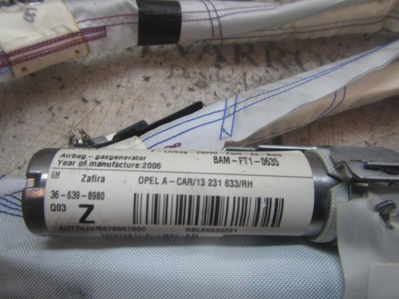 Recambio de airbag cortina delantero derecho para opel zafira b cosmo referencia OEM IAM   