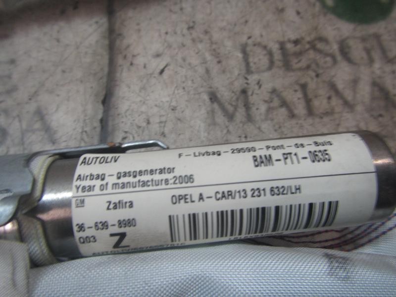 Recambio de airbag cortina delantero izquierdo para opel zafira b cosmo referencia OEM IAM   