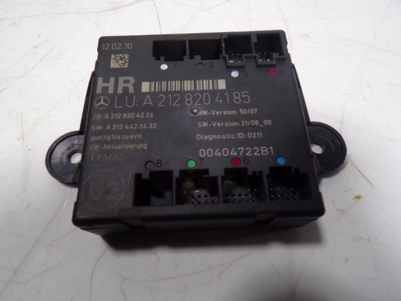 Recambio de centralita cierre para mercedes-benz clase e (w212) lim. 3.0 cdi cat referencia OEM IAM A2129004502 A2128204185 