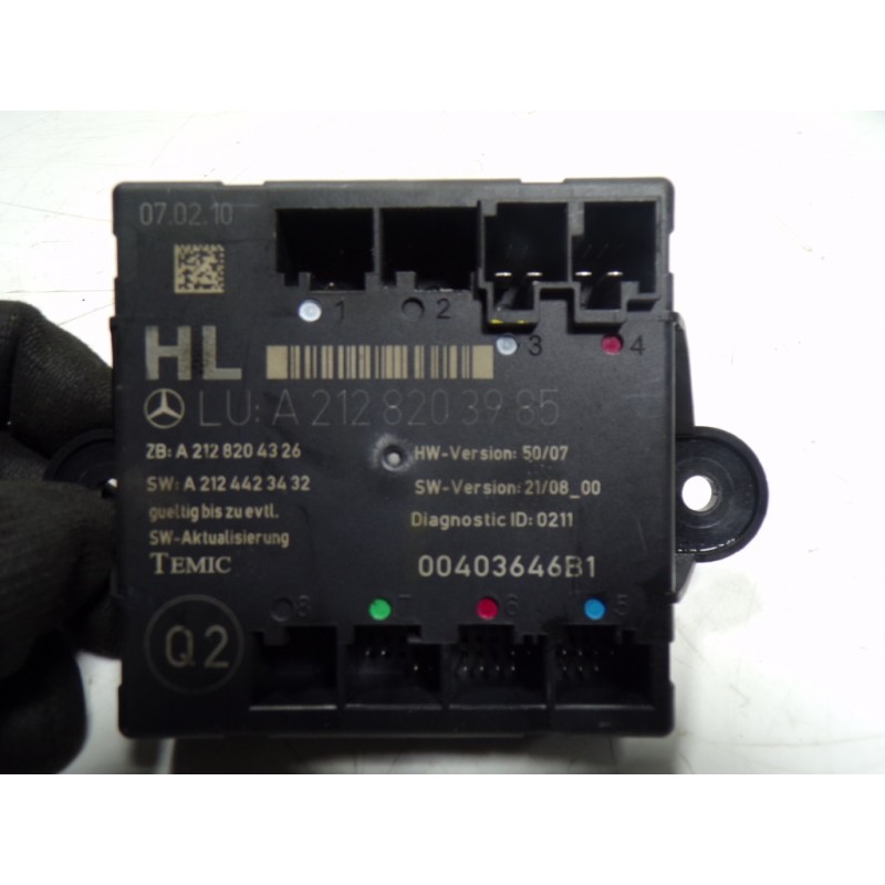 Recambio de centralita cierre para mercedes-benz clase e (w212) lim. 3.0 cdi cat referencia OEM IAM A2129004402 A2128203985 