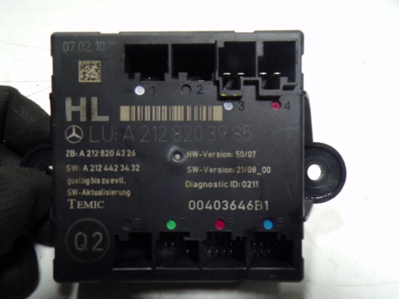 Recambio de centralita cierre para mercedes-benz clase e (w212) lim. 3.0 cdi cat referencia OEM IAM A2129004402 A2128203985 