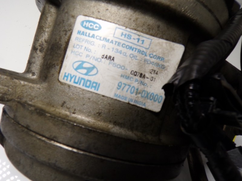 Recambio de compresor aire acondicionado para hyundai i10 1.1 12v cat referencia OEM IAM 977010X000 977010X000 