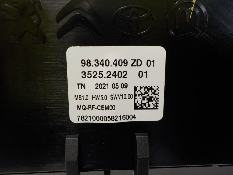 Recambio de mando climatizador para toyota proace city 1.5 dci referencia OEM IAM  98340409ZD01 