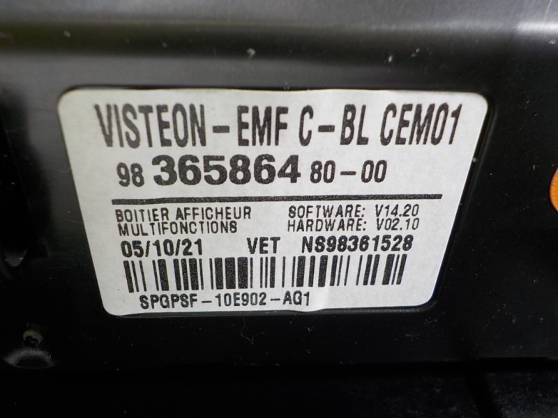 Recambio de pantalla multifuncion para toyota proace city 1.5 dci referencia OEM IAM  983658648000 