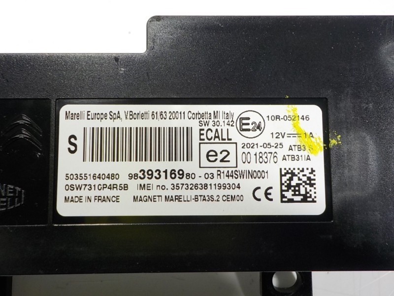 Recambio de modulo electronico para toyota proace city 1.5 dci referencia OEM IAM  983931698003 