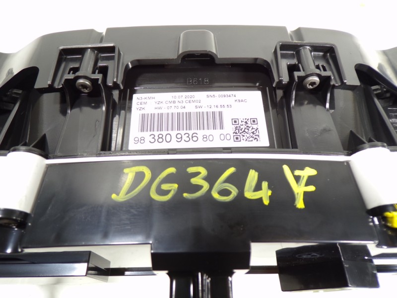 Recambio de cuadro instrumentos para toyota proace city 1.5 dci referencia OEM IAM  9838093680 