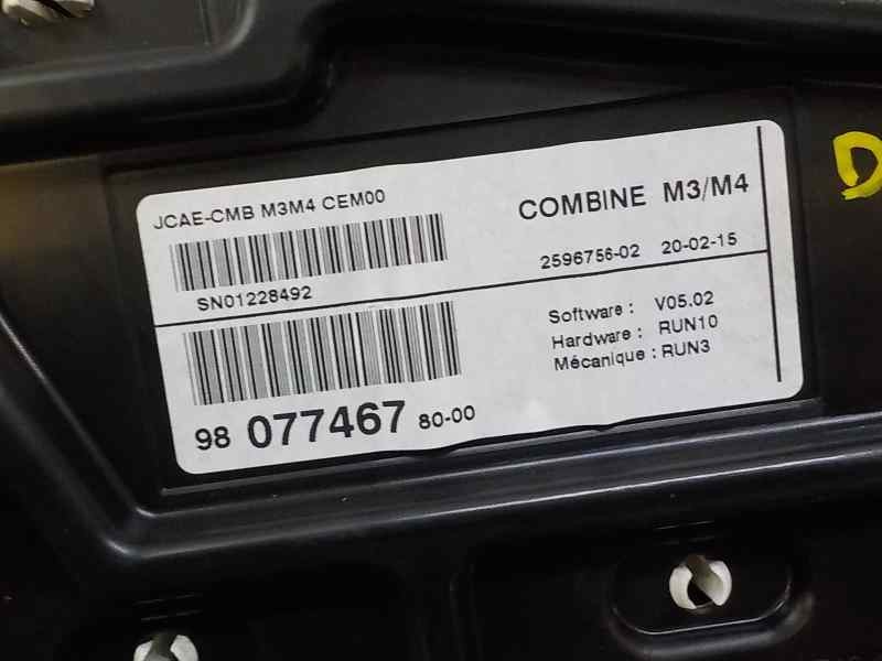 Recambio de cuadro instrumentos para citroën c-elysée exclusive referencia OEM IAM 9805164080 9807746780 
