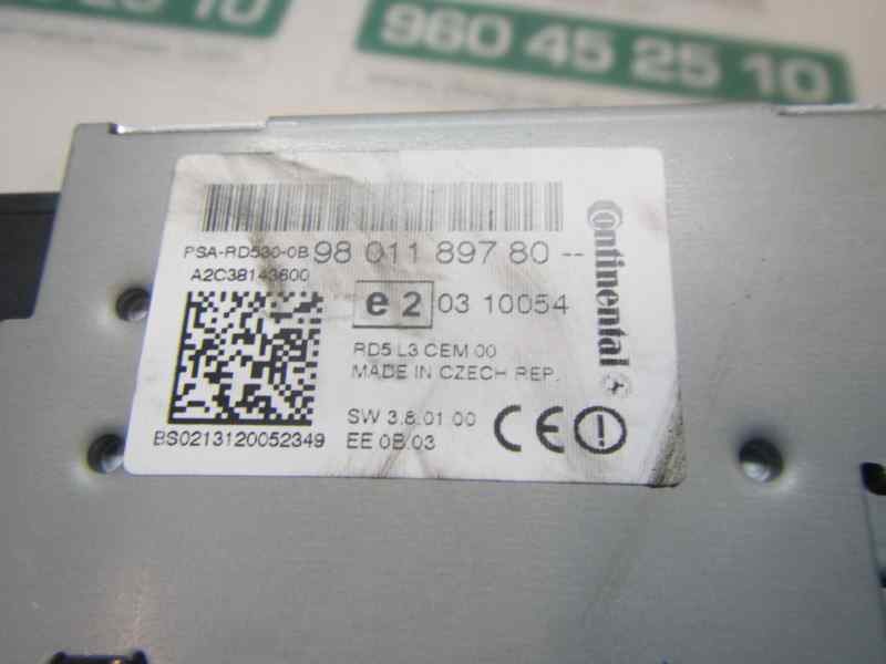 Recambio de sistema audio / radio cd para citroën c4 lim. seduction referencia OEM IAM 6574SQ 9801189780 A2C38143600