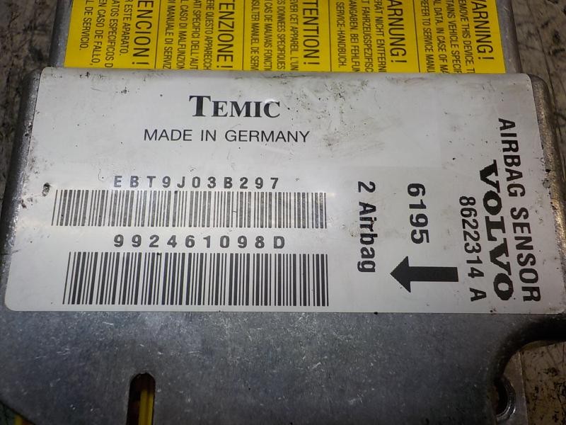 Recambio de centralita airbag para volvo c70 coupe 2.4 turbo cat referencia OEM IAM 8622314 8622314 992461098D