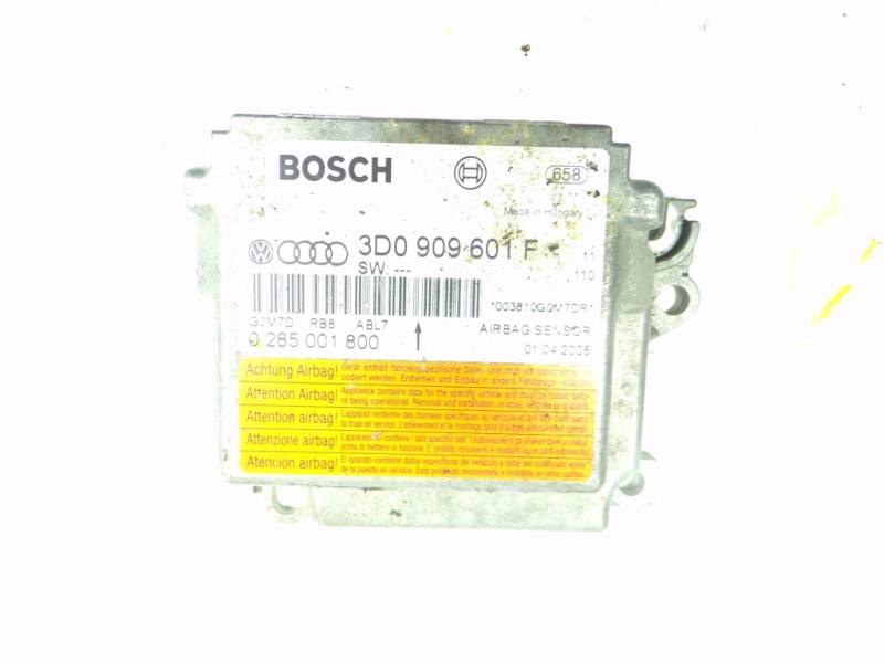 Recambio de centralita airbag para volkswagen touareg (7la) tdi r5 referencia OEM IAM 3D0909601F00B 3D0909601F 0285001800