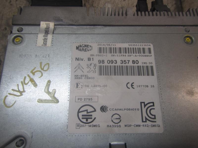 Recambio de sistema audio / radio cd para citroën c4 cactus feel fine referencia OEM IAM 1612234580 9809335780 