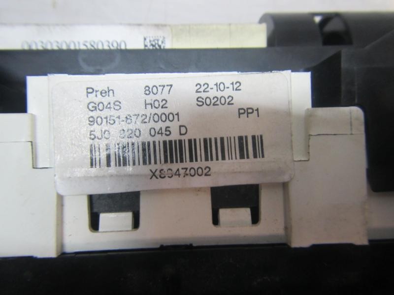 Recambio de mando calefaccion / aire acondicionado para skoda roomster (5j7) elegance referencia OEM IAM 5J0820045D9B9 5J0820045