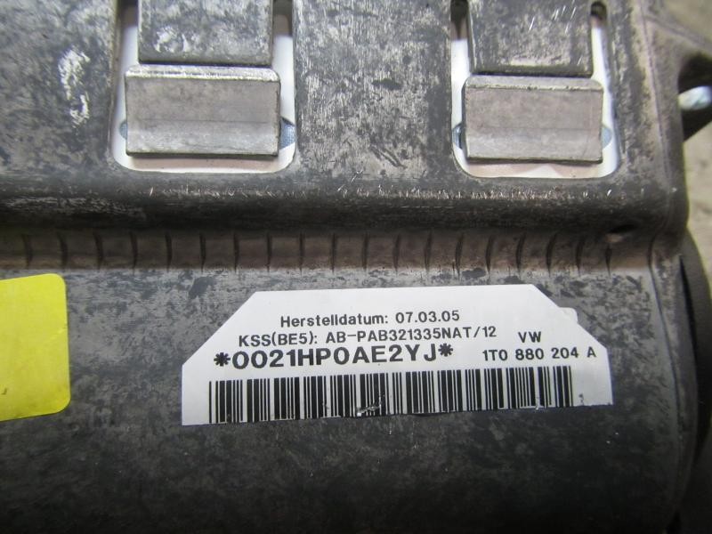 Recambio de airbag delantero derecho para volkswagen touran (1t1) advance referencia OEM IAM 1T0880204D 1K0880204A 