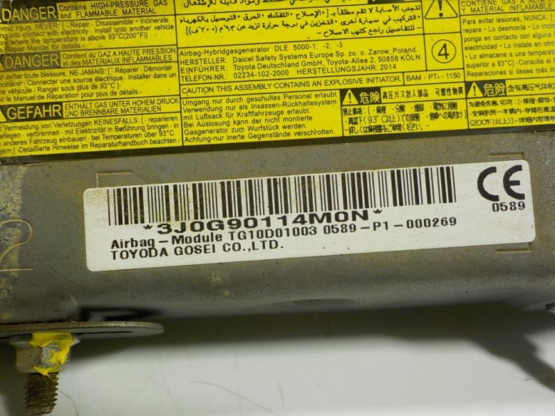 Recambio de airbag lateral delantero izquierdo para toyota yaris 1.0 cat referencia OEM IAM 739000D031C0 TG10D01003 
