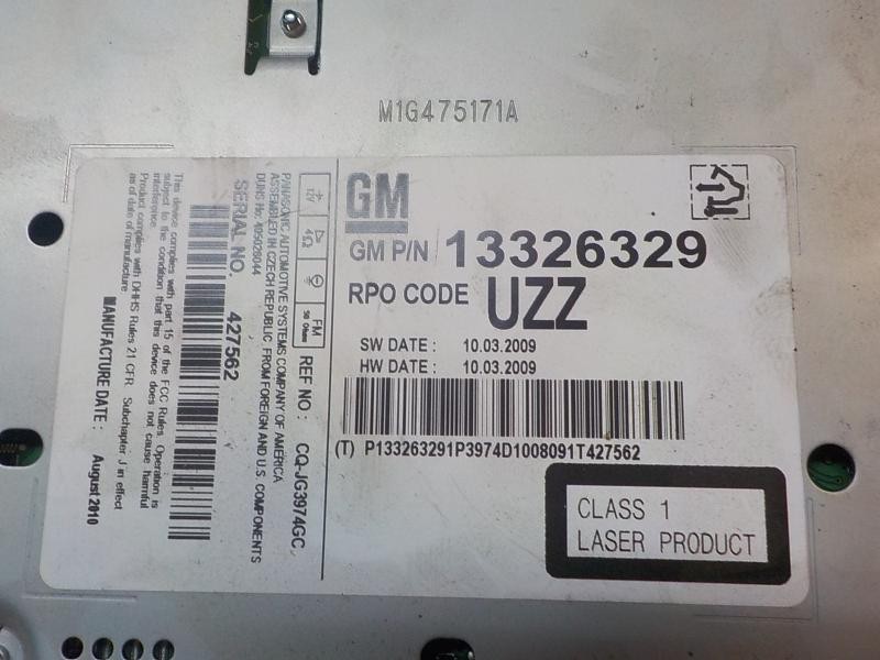 Recambio de sistema audio / radio cd para opel insignia berlina sport referencia OEM IAM 13336631 13326329 