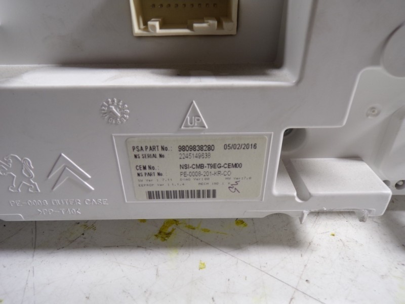 Recambio de cuadro instrumentos para peugeot 308 1.2 12v e-thp referencia OEM IAM  9809838280 