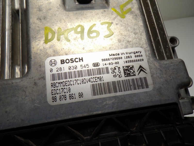 Recambio de centralita motor uce para peugeot 208 1.4 hdi fap referencia OEM IAM 1608085180 9807886180 