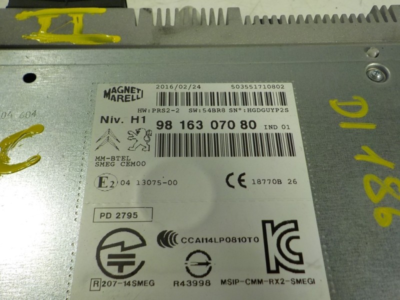 Recambio de sistema audio / radio cd para peugeot 508 2.0 blue-hdi fap referencia OEM IAM  9816307080 