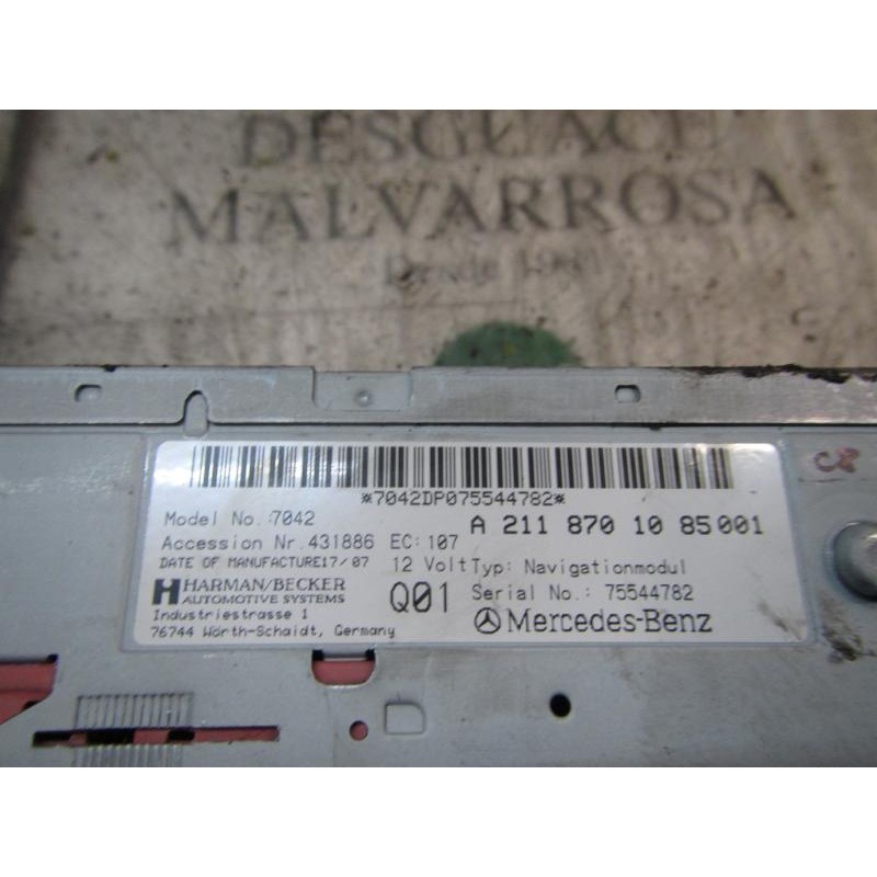 Recambio de modulo electronico para mercedes-benz clase e (w211) berlina e 280 cdi (211.020) referencia OEM IAM A2118701085 A211