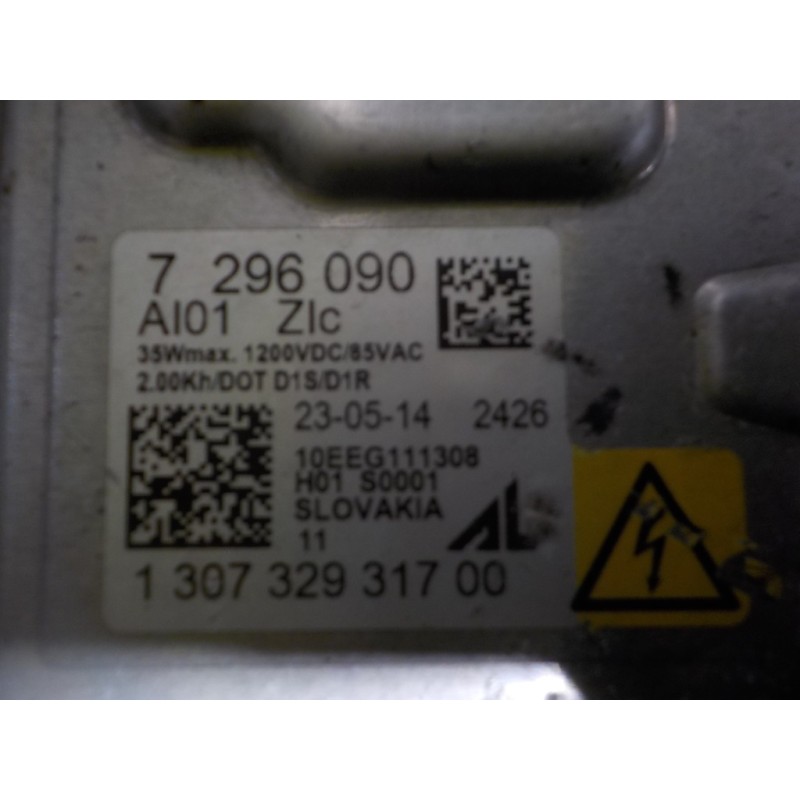 Recambio de centralita faros xenon para bmw serie 3 touring (f31) 2.0 turbodiesel referencia OEM IAM 63117317408 7296090 