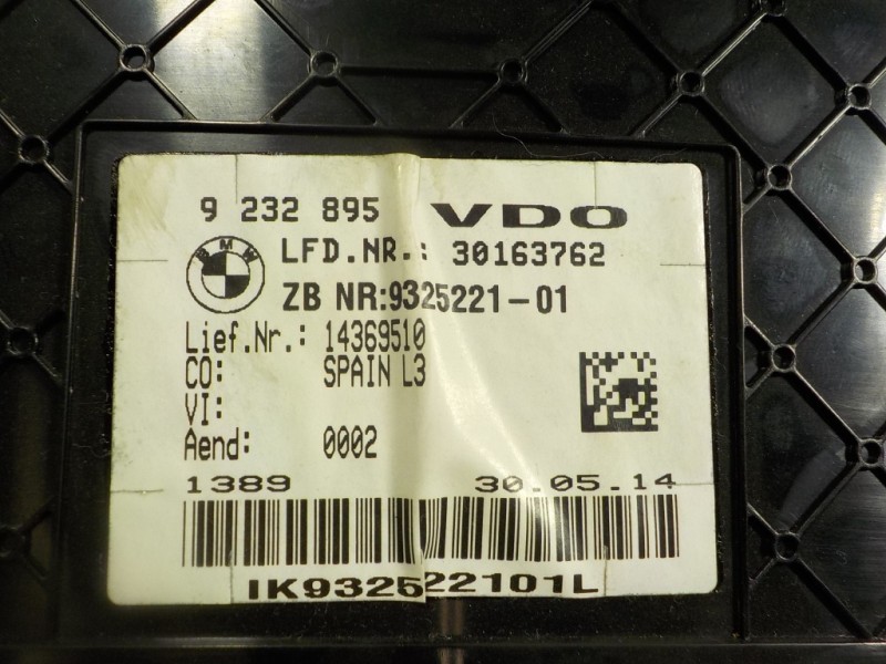 Recambio de cuadro instrumentos para bmw serie 3 touring (f31) 2.0 turbodiesel referencia OEM IAM 62105A03A33 9232895 